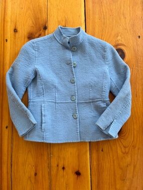 Alexandra Bartlett Petite Blue Wool Jacket PS